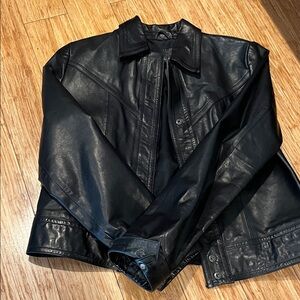 Woman’s Banana Republic Black Leather Jacket